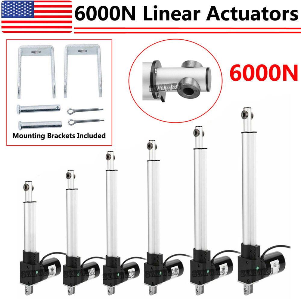 Electric 4″-18″ 6000N Linear Actuator 1320lbs Max Lift Heavy Duty DC12V Motor IG