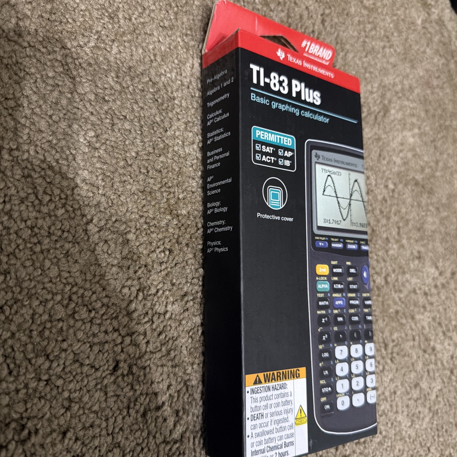 Texas Instruments TI-83 Plus Graphing Calculator – Black (83PL/TBL/1L1/A)