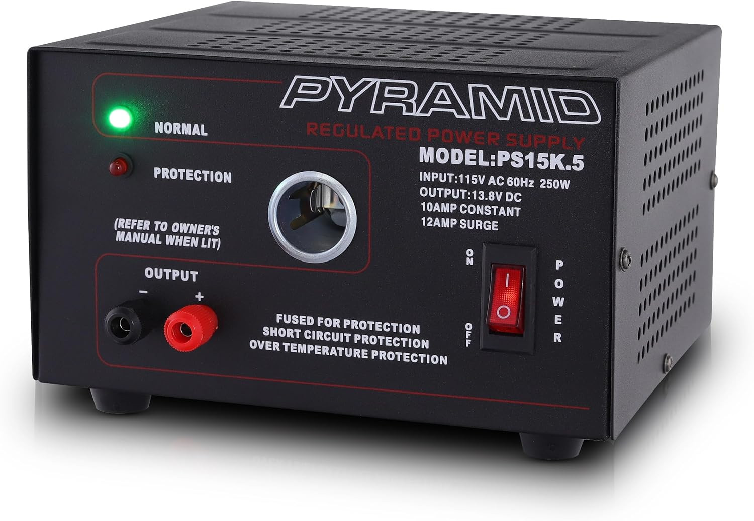 Universal Compact Bench Power Supply – 10 Amp Linear Regulated Home Lab Benchtop