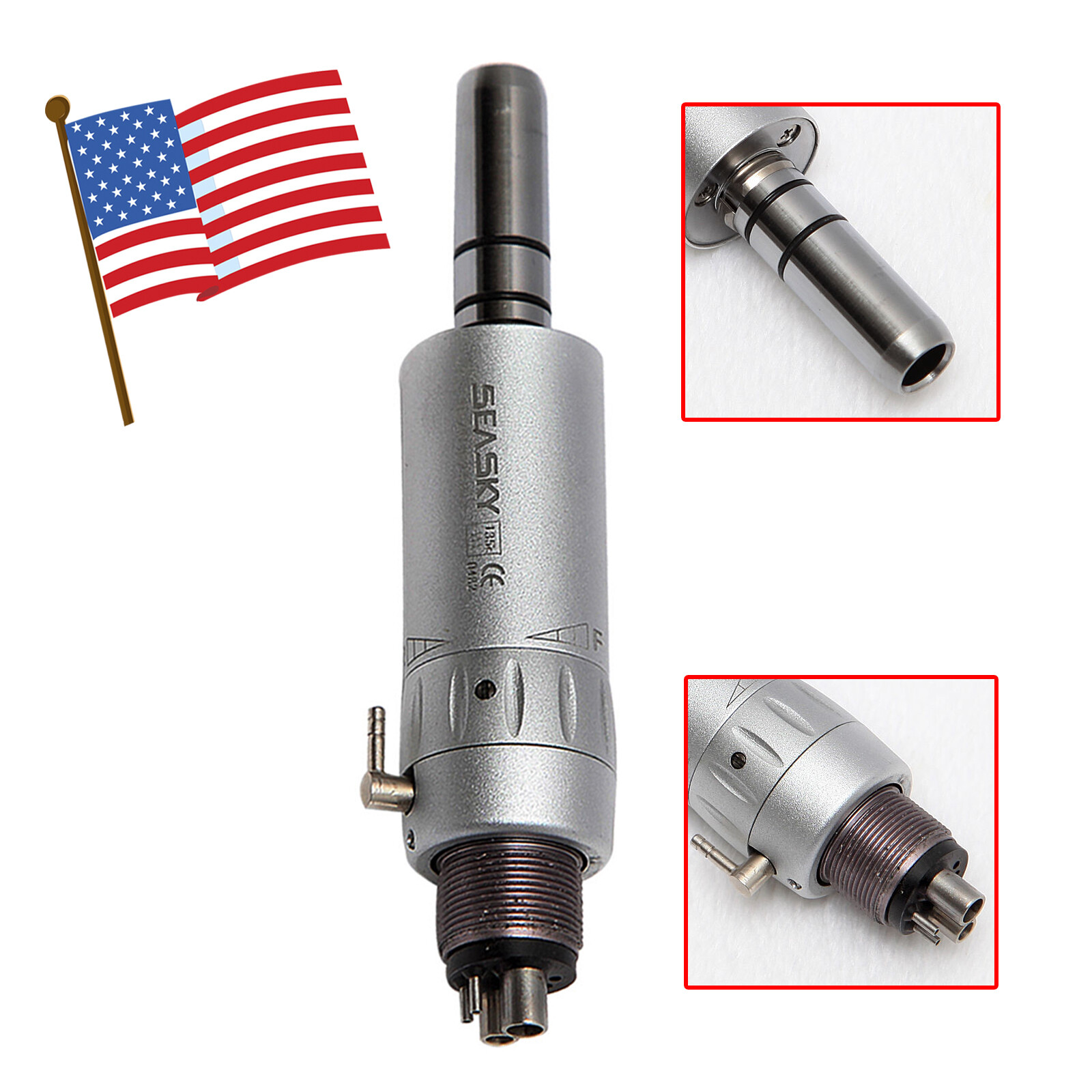 Dental Straight Nose cone & Air Motor 4Hole fit NSK Low Slow Speed Handpiece YP4