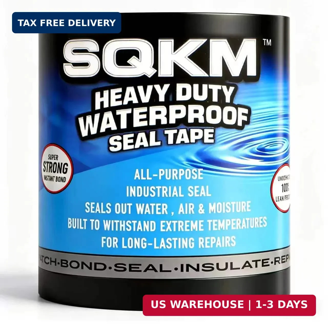 Waterproof Tape, Clear Thick Flexible Rubberized, Strong Adhesive Underwater Sea