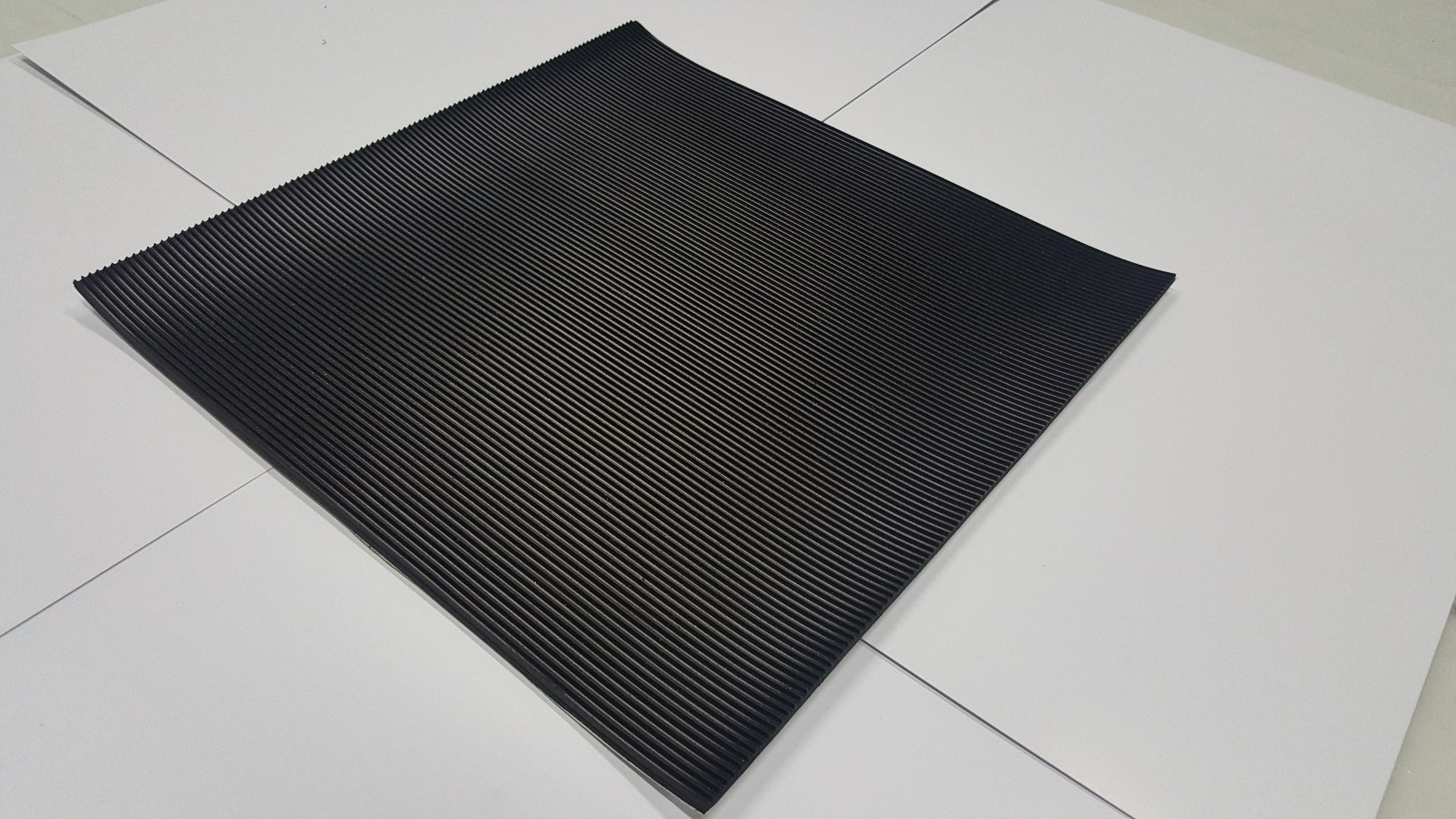 Rib Self-Adhesive Rubber Safety Mat 12 in. x 12 in.
