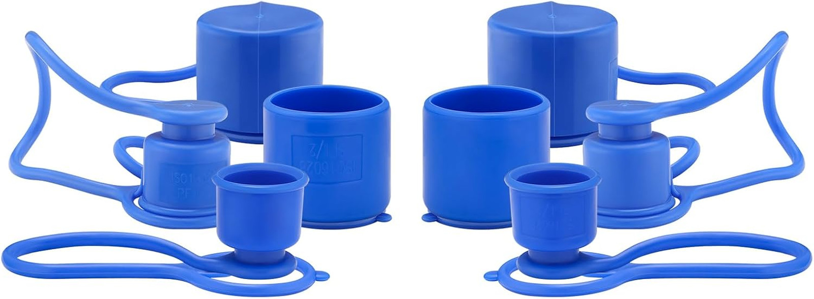 Blue Dust Caps Plugs for 1/2″ Flat Face Hydraulic Quick Connect Couplers, 4 Sets