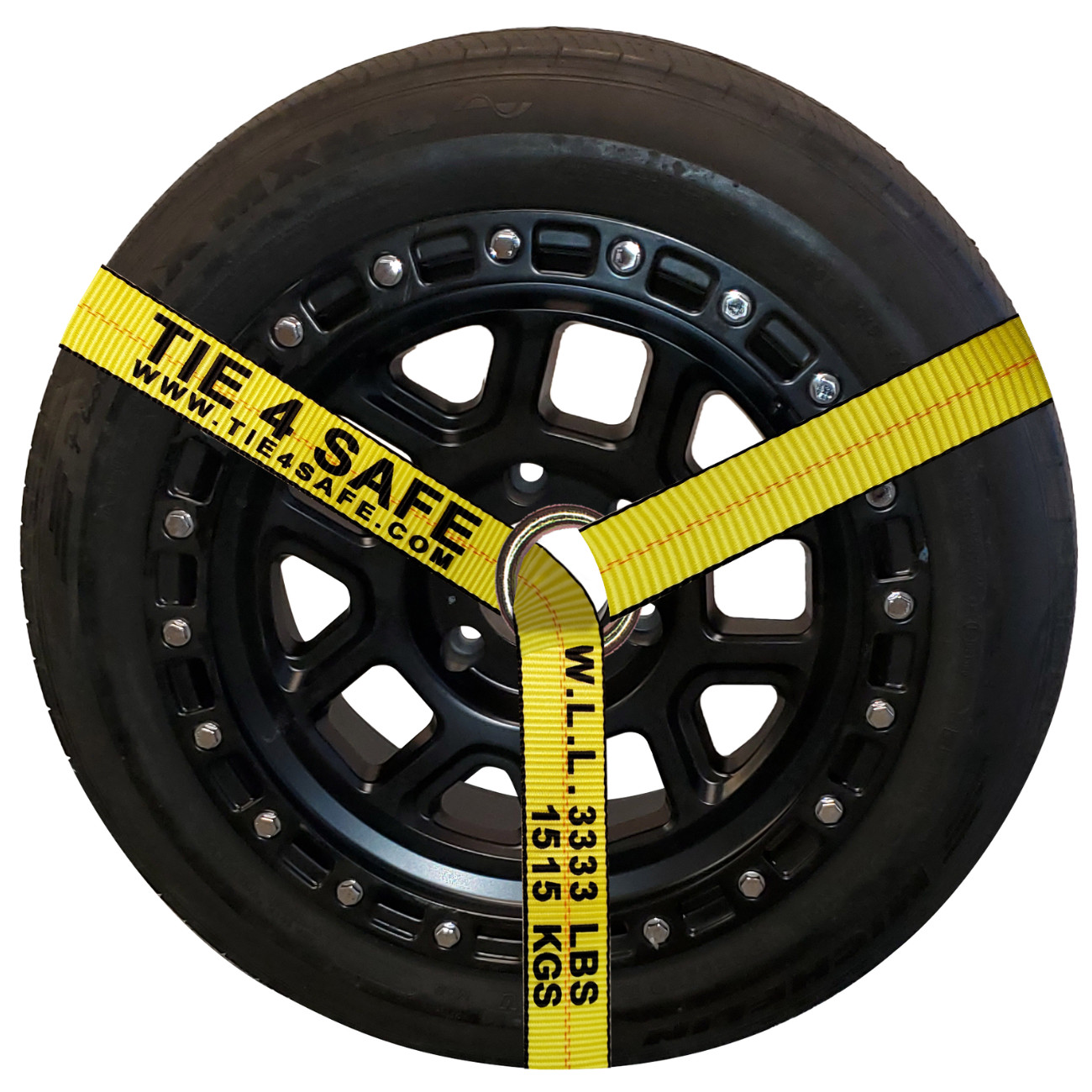 USA 2″ x 10′ Winch Lasso Strap O Ring Tow Truck Trailer Wheel-Lift Tire Harness