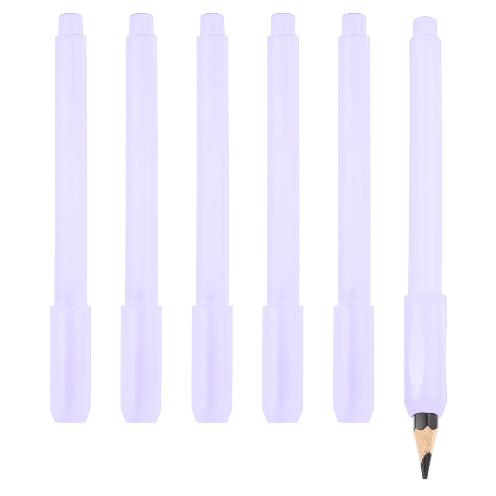 Pencil Extenders, 6 Pack Adjustable Pencil Extenders, Purple