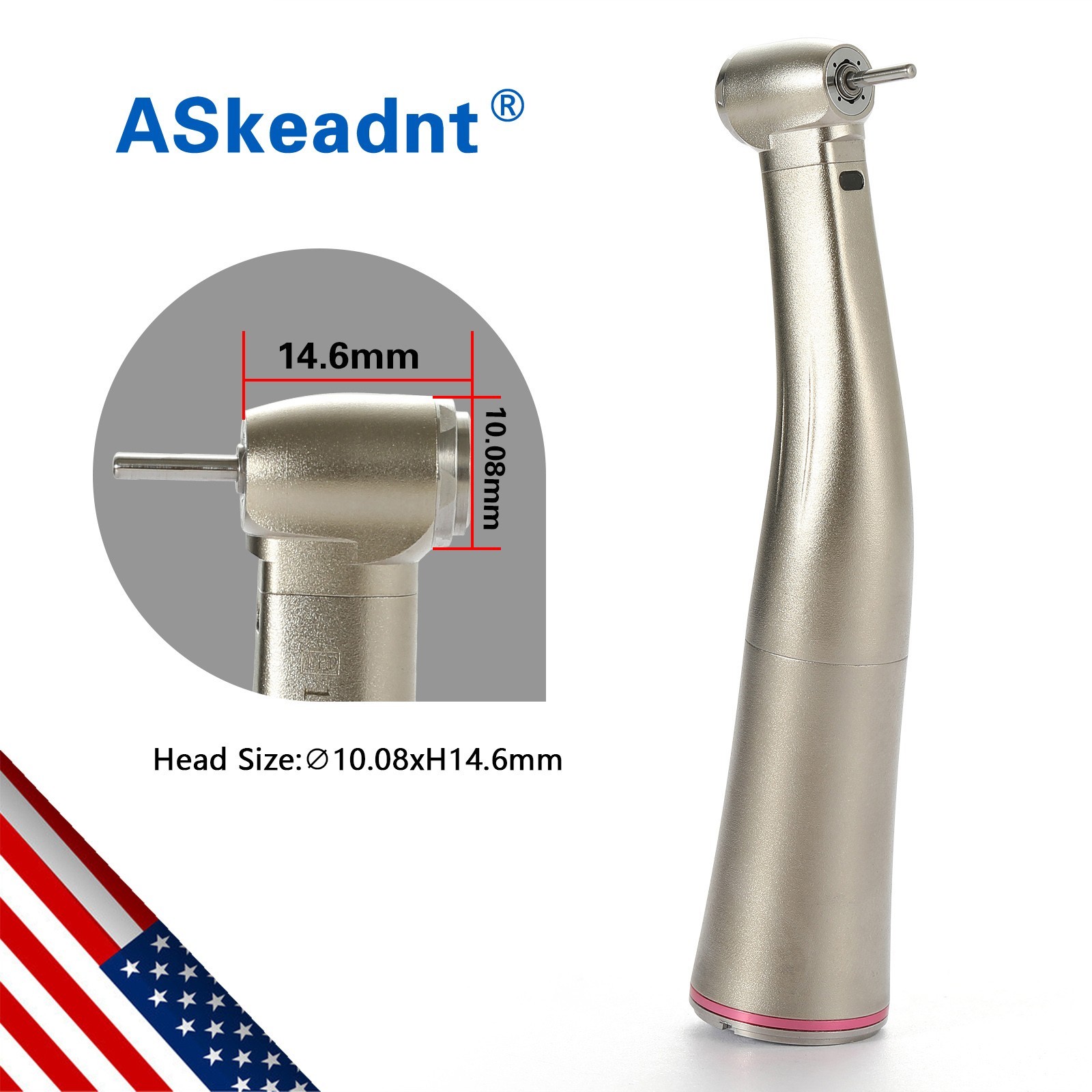 Dental LED Fiber Optic High Speed Handpiece 4 Holes Turbine OR