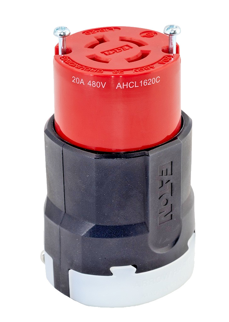 Eaton AHCL1620C Industrial Locking L16-20R 20A 480V Ultra Grip 3-Pole 4-Wire