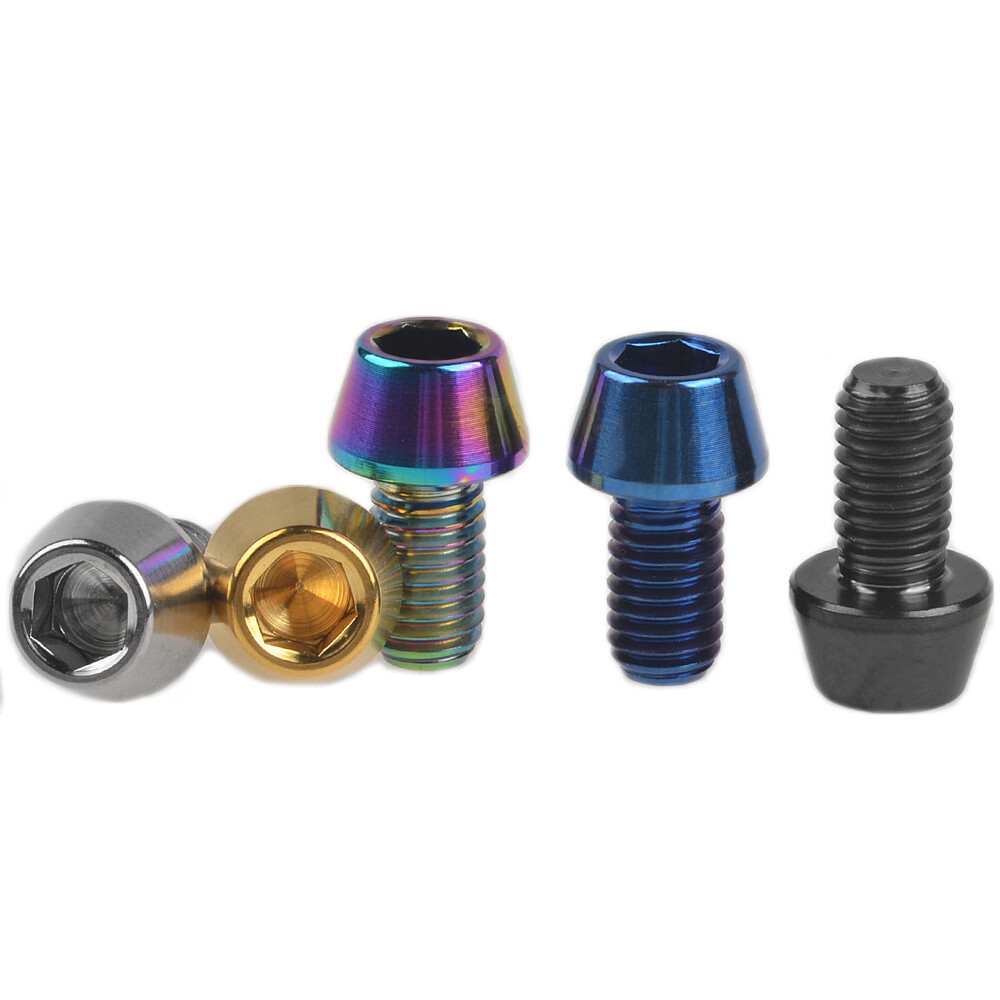 Titanium Screw Taper Head Ti Hex Bolt Bike Fasteners M5x9mm / M6x10mm