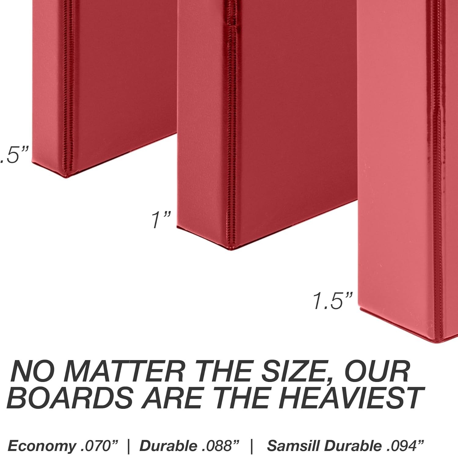 Eco-Friendly 0.5 Inch D-Ring Binder – Durable Red Design, 125 Page Capacity