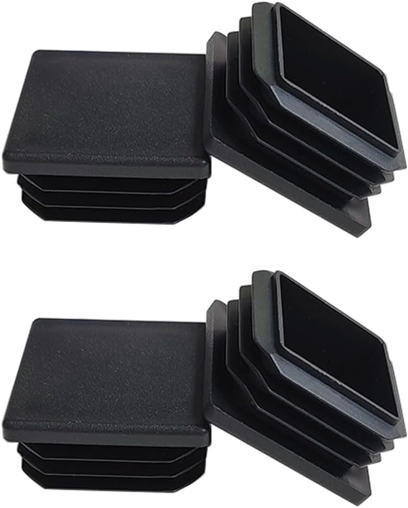 4 Pack 1.5 Inch Square Tube End Cap Plastic Plugs, 1.5″X1.5″ Square Tubing Plug,