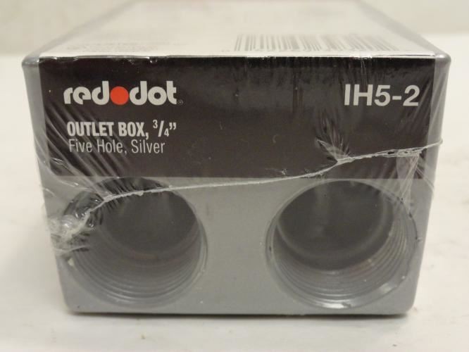 208711 New-No Box; Red-Dot IH5-2 Wet Location Outlet Box; Single Gang; Silver