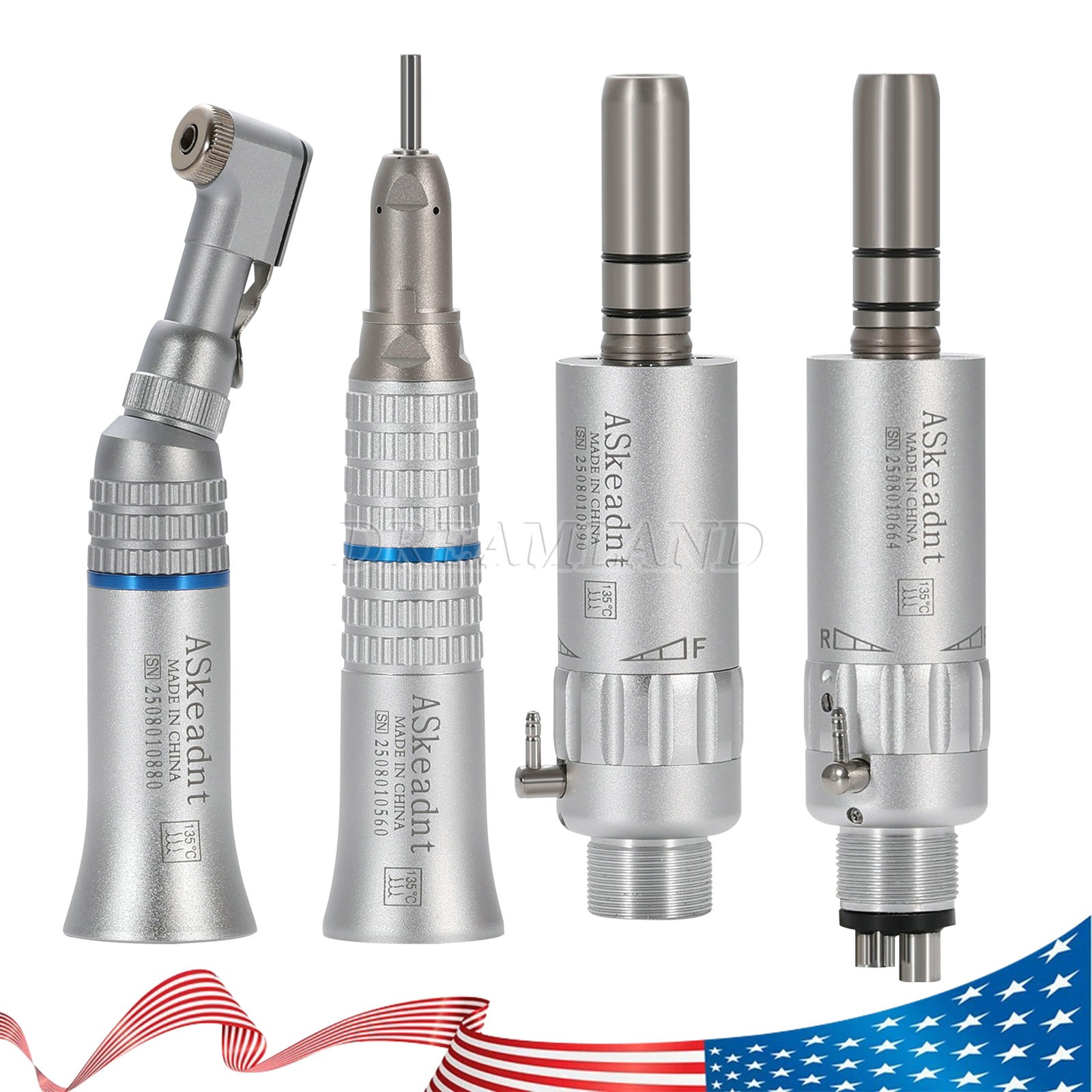 dental slow Contra Angle Straight Handpiece Air Motor 2/4H Micromotor fit NSK
