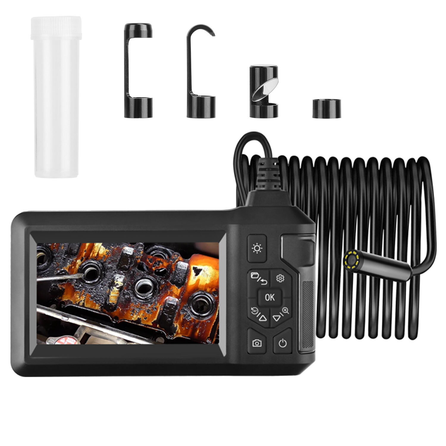 1080P Handheld Endoscope Camera w/ 8 LED Light 8mm Borescope Inspection Camera