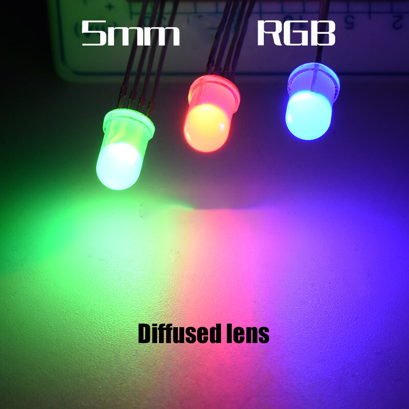 Ultra Bright LEDs 5mm White Clear Diffused Bulb Common Cathode / Common Anode