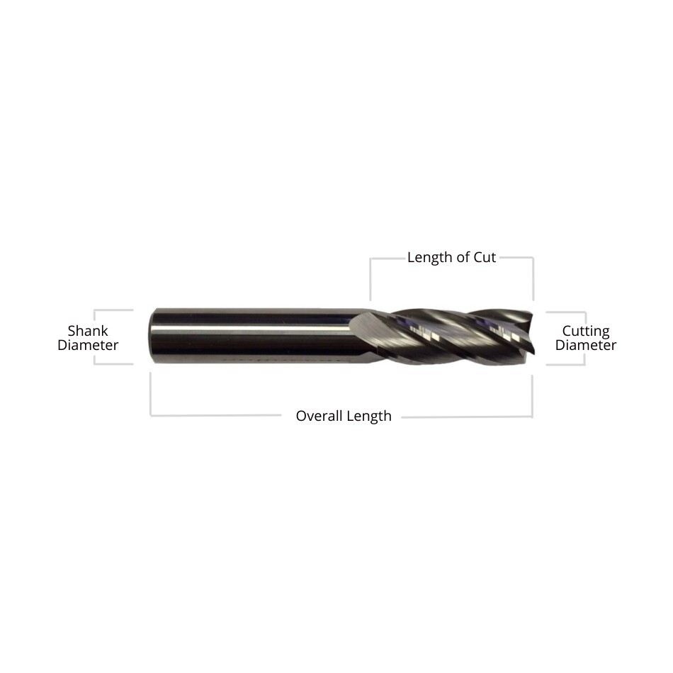5 PCS 1/8″ 2 FLUTE CARBIDE END MILL