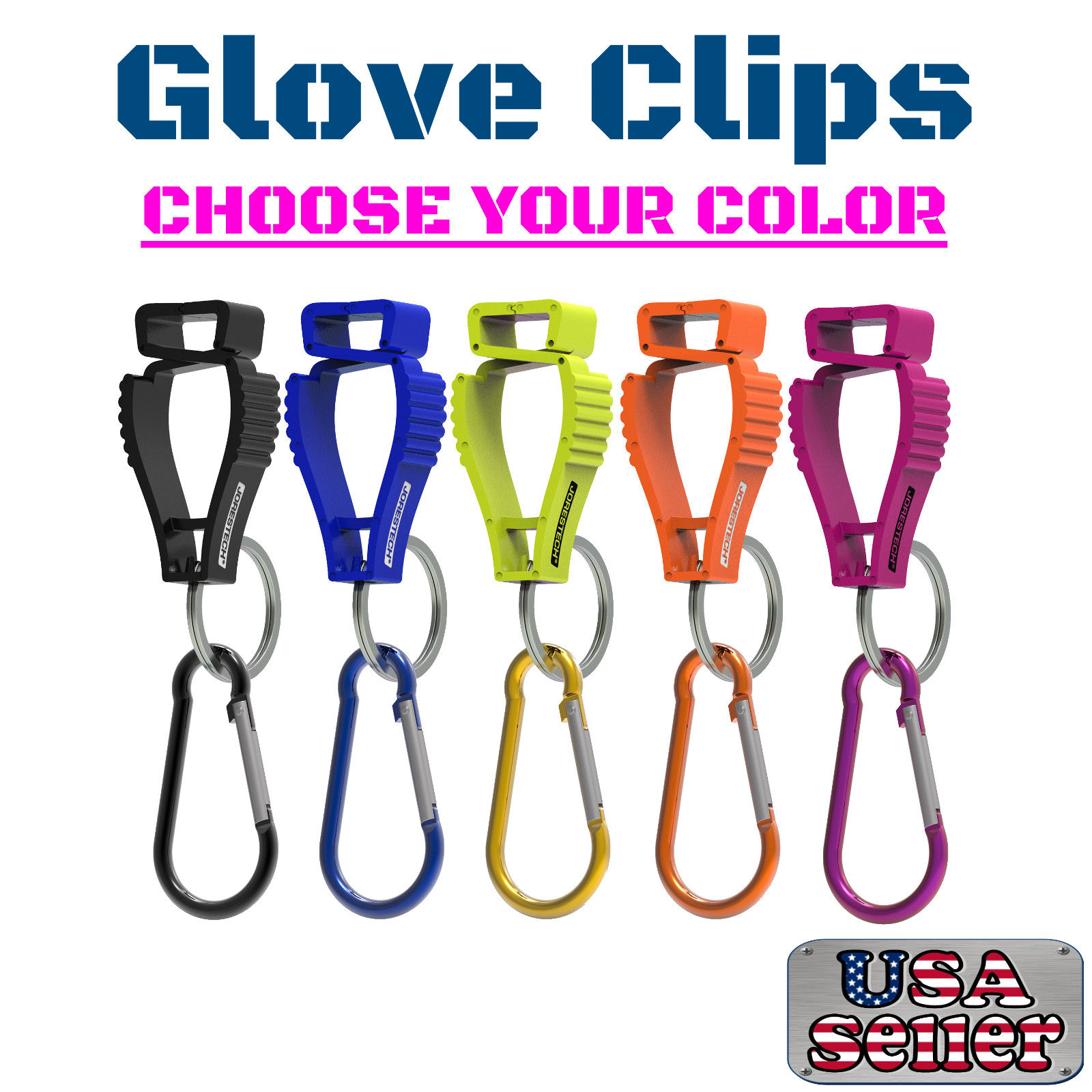 Glove Clips for Work Non Slip Holder Clip Carabiner Guard Labor Worker Jorestech