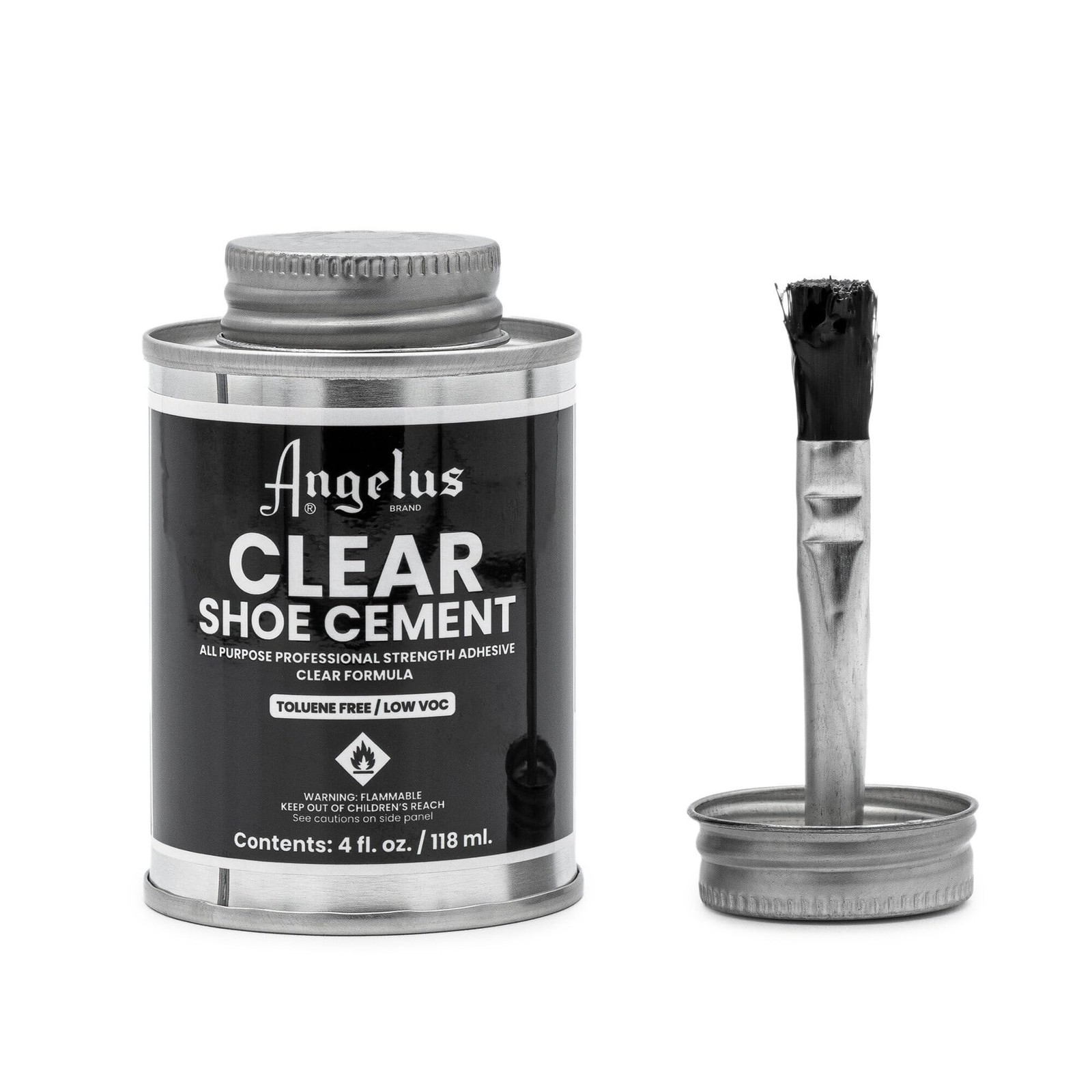 Angelus Clear Shoe Cement – 4 oz Professional-Strength Glue 4 fl. oz.,
