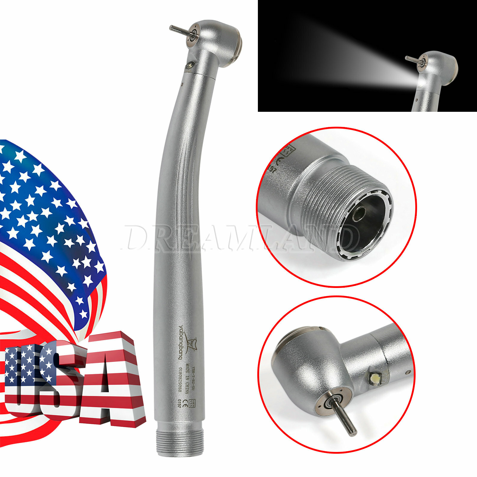 NSK Style Dental Fiber Optic LED Egenerator high speed handpiece Turbine 2/4HOLE