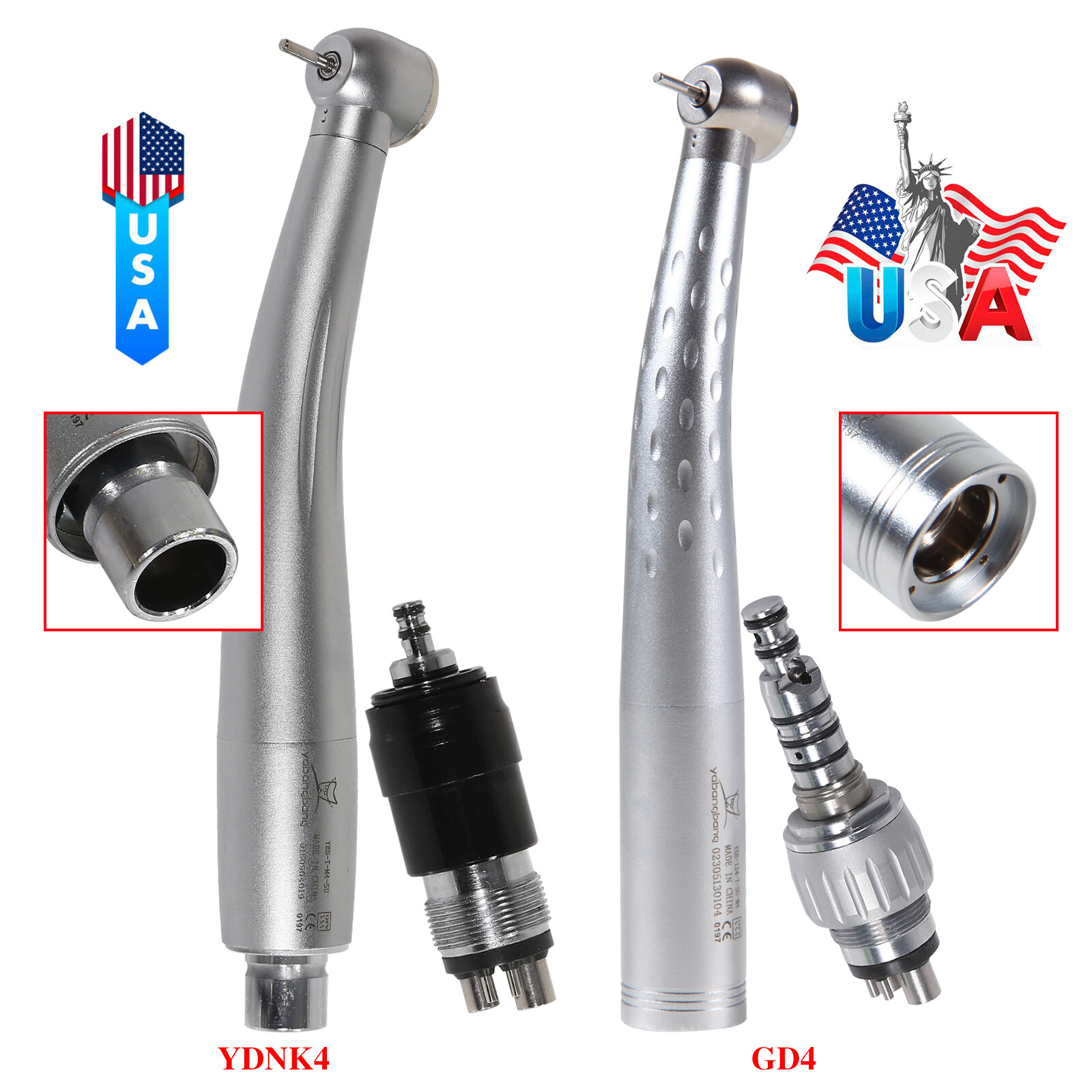 1-5 KaV/NSK Style Dental High Speed Handpiece & 4Hole Quick Coupler Coupling
