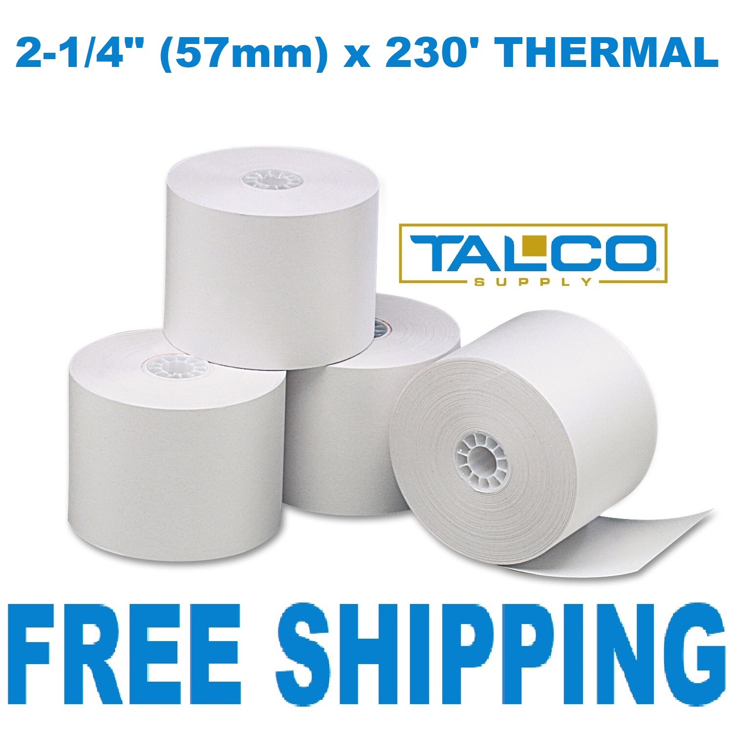 (50) ROYAL ALPHA 583cx (2-1/4″ x 230′) THERMAL PAPER ROLLS ~FAST FREE SHIPPING~