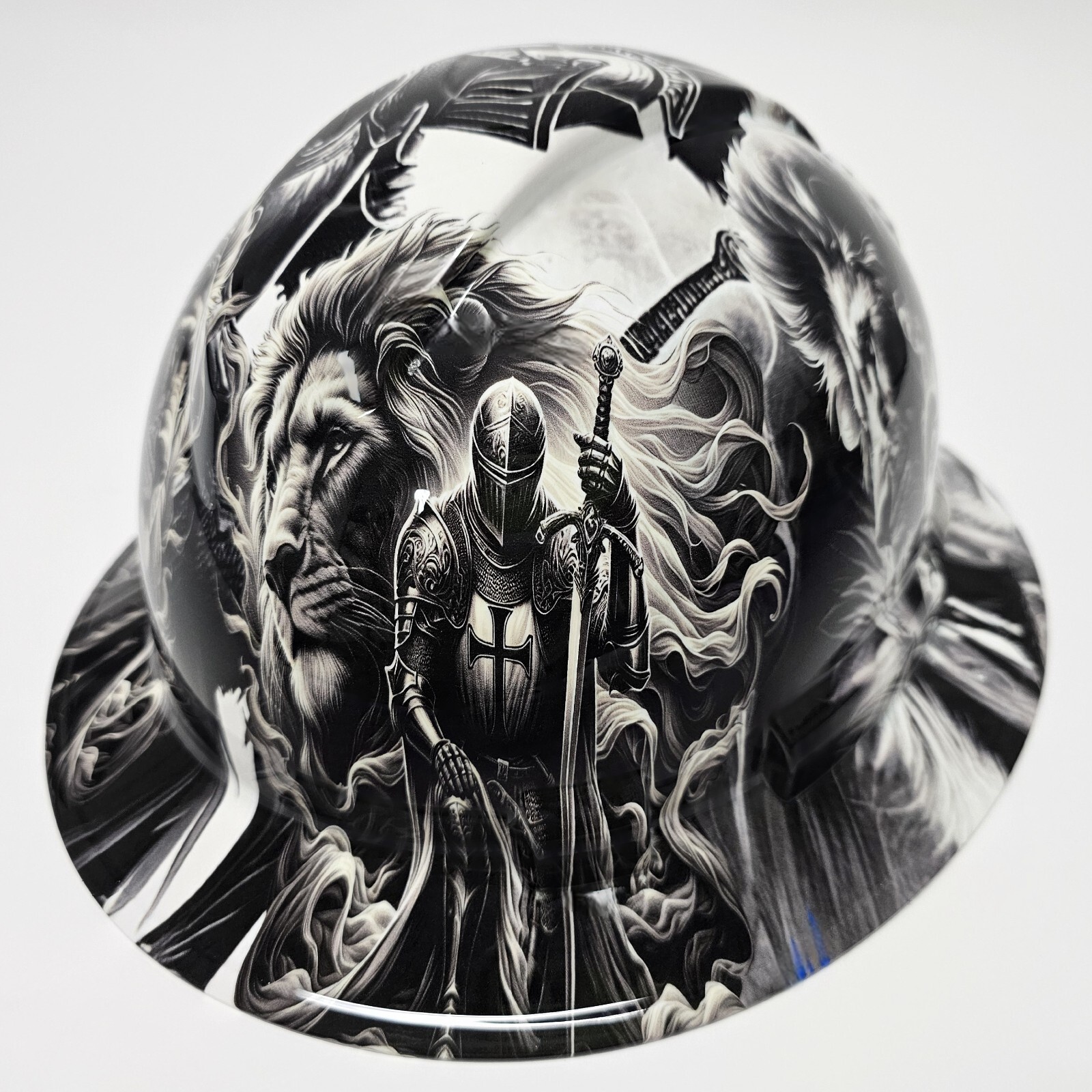 full brim hard hat custom hydro dipped IN WARRIORS OF CHRIST CHRISTIANITY JESUS