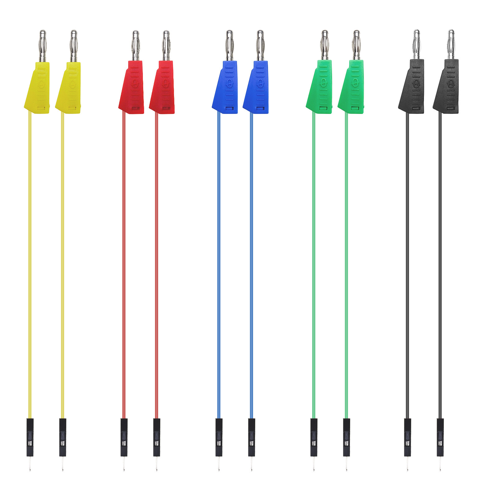 Peakelect Stackable Banana Plug to Breadboard Jumper Wire Soft Flexible Silicone