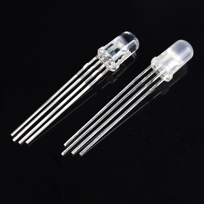 Ultra Bright LEDs 5mm White Clear Diffused Bulb Common Cathode / Common Anode