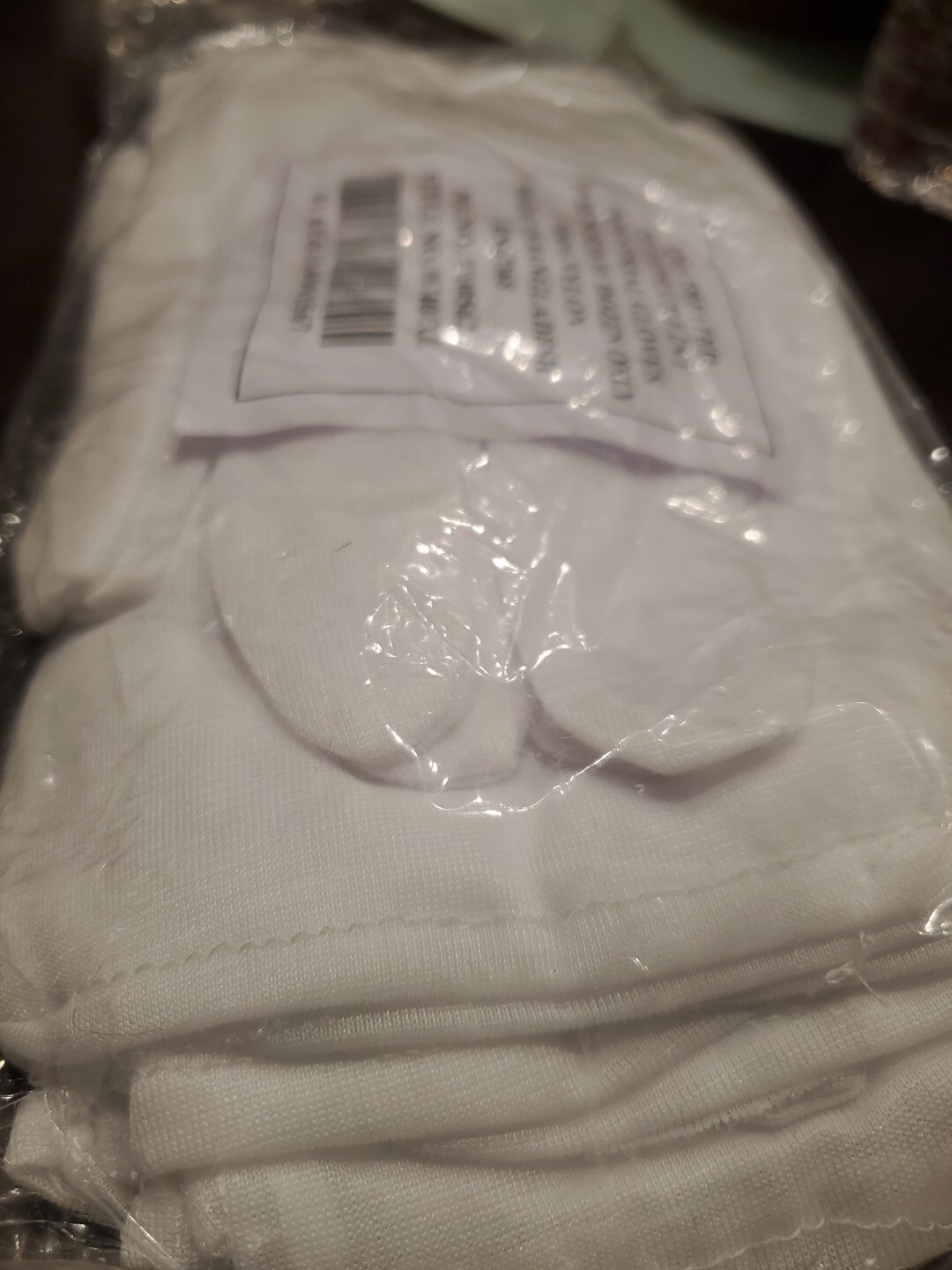 12 Pair (1 Dozen) White Nylon Inspection Gloves QRS Treated