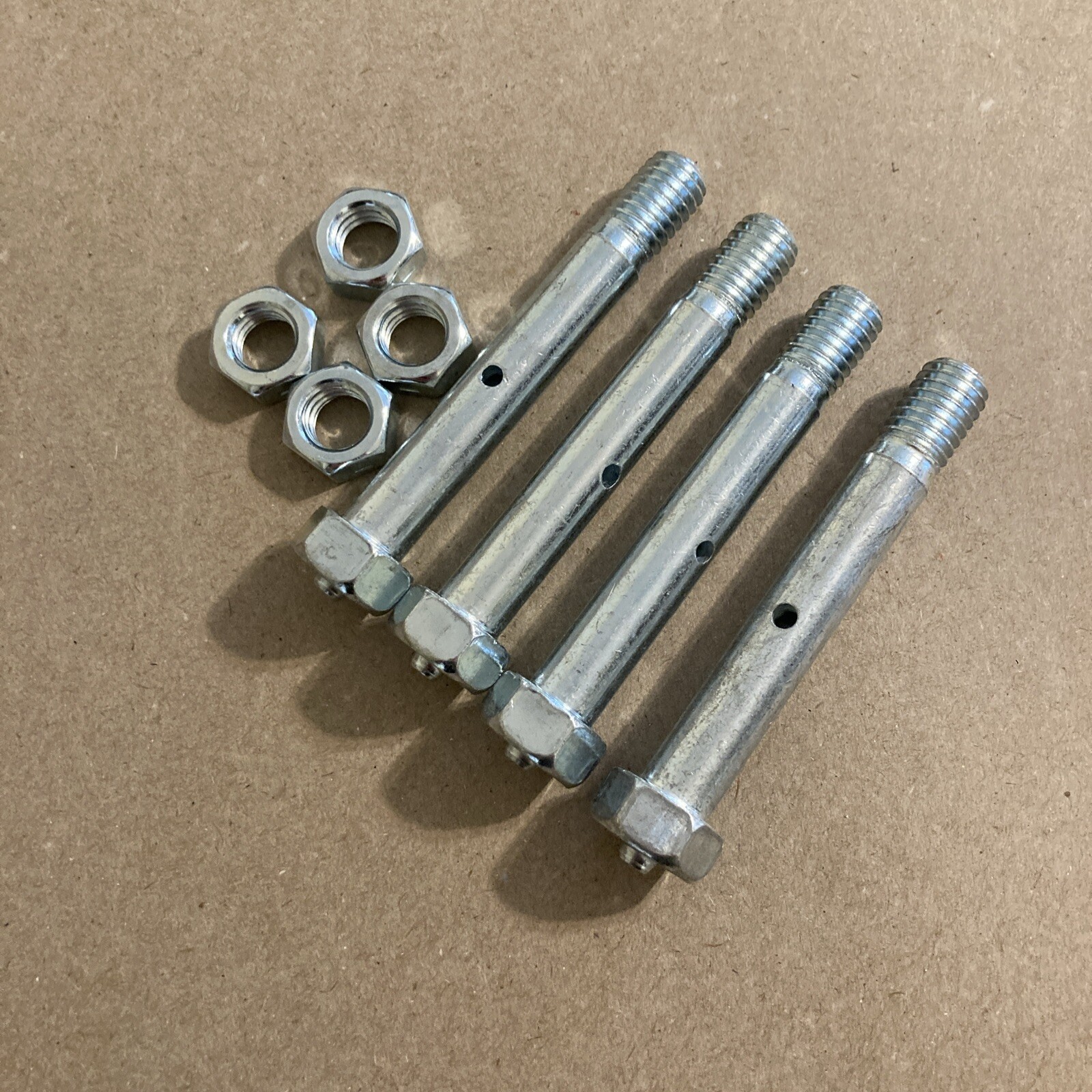 4 PC 1/2″-13 X 3-3/8″ ZERK Caster Axle Bolt 3/4″ Head