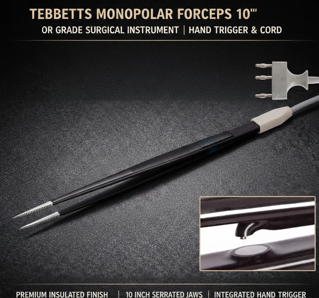 Monopolar Insulated Forceps Hand Activated Surgical Electrosurgery Instrument SS