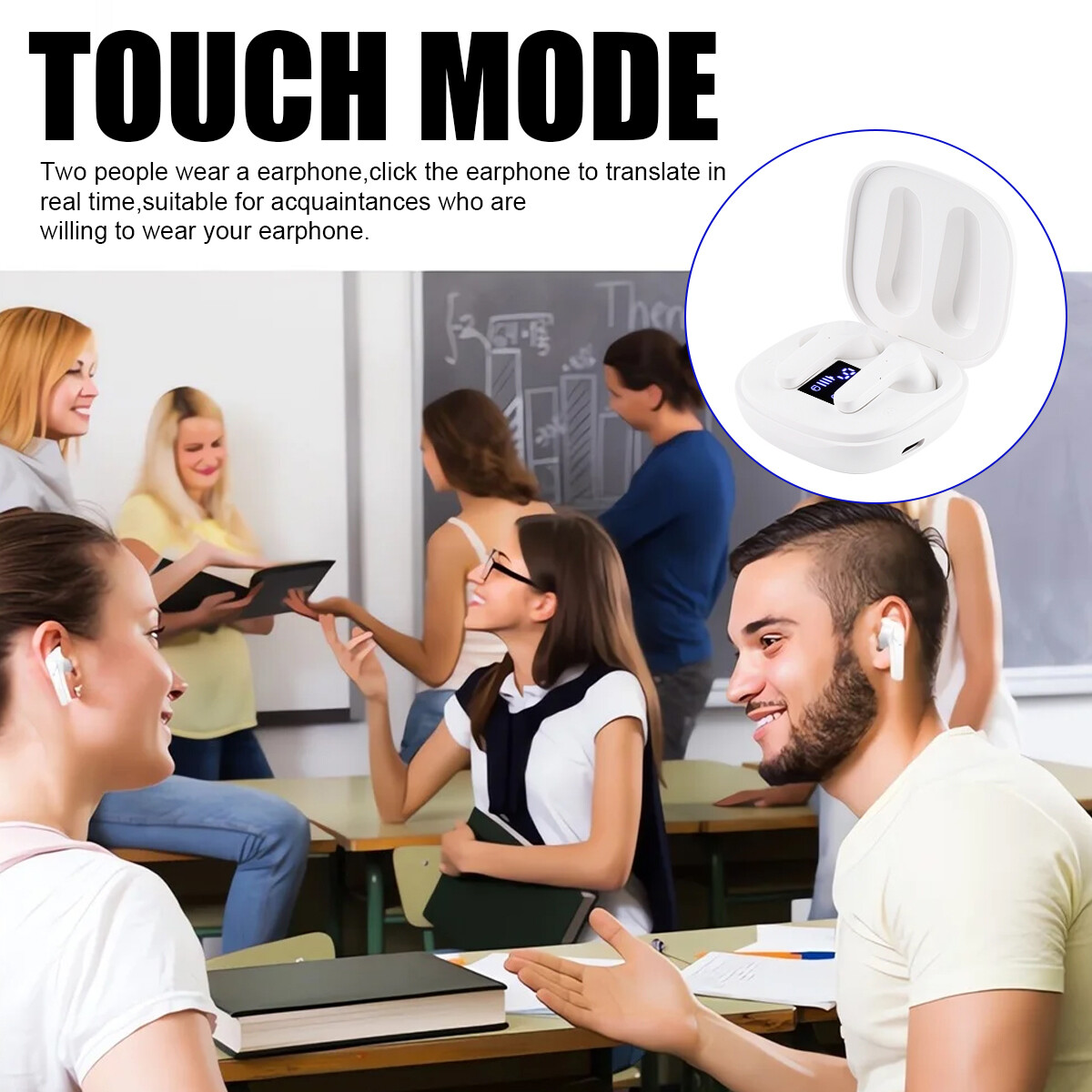 Translator Earbuds 144 Languages Real Time Online OffLine Bluetooth Translation