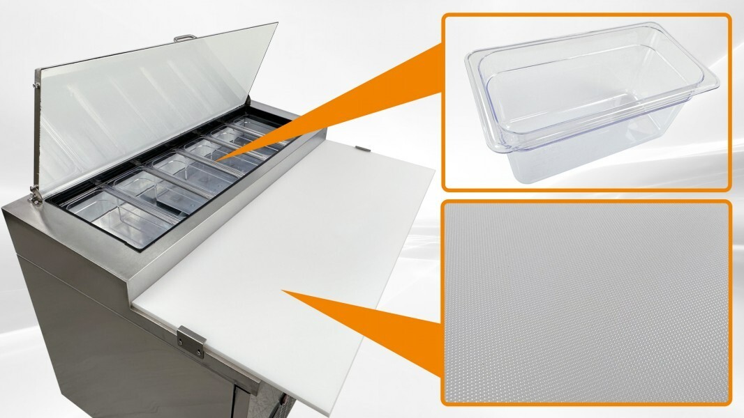 NEW 50″ Commercial Pizza Prep Table Refrigerator Cooler Depot Model PICL1 NSF