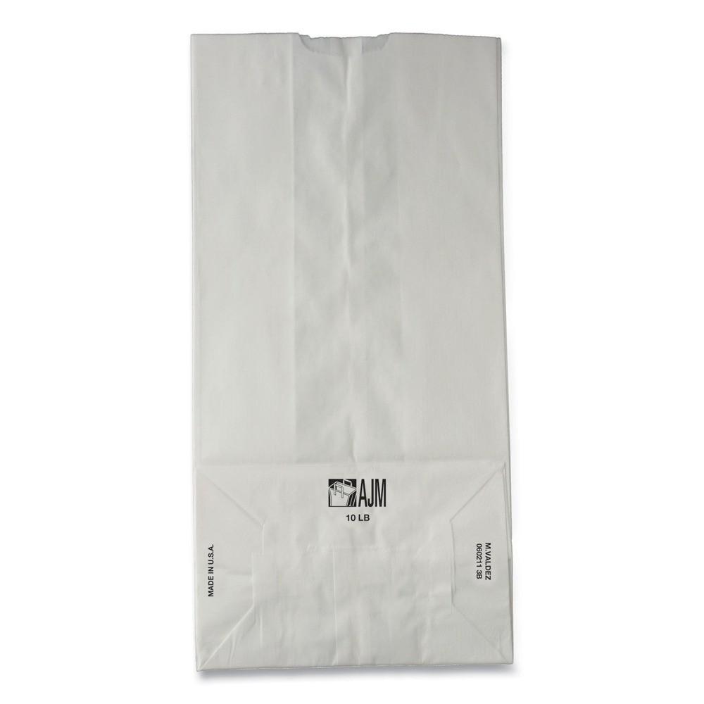 General GW10500 6.31 x 4.19 x 13.38 #10 Grocery Paper Bags, White (500/Bndl) New