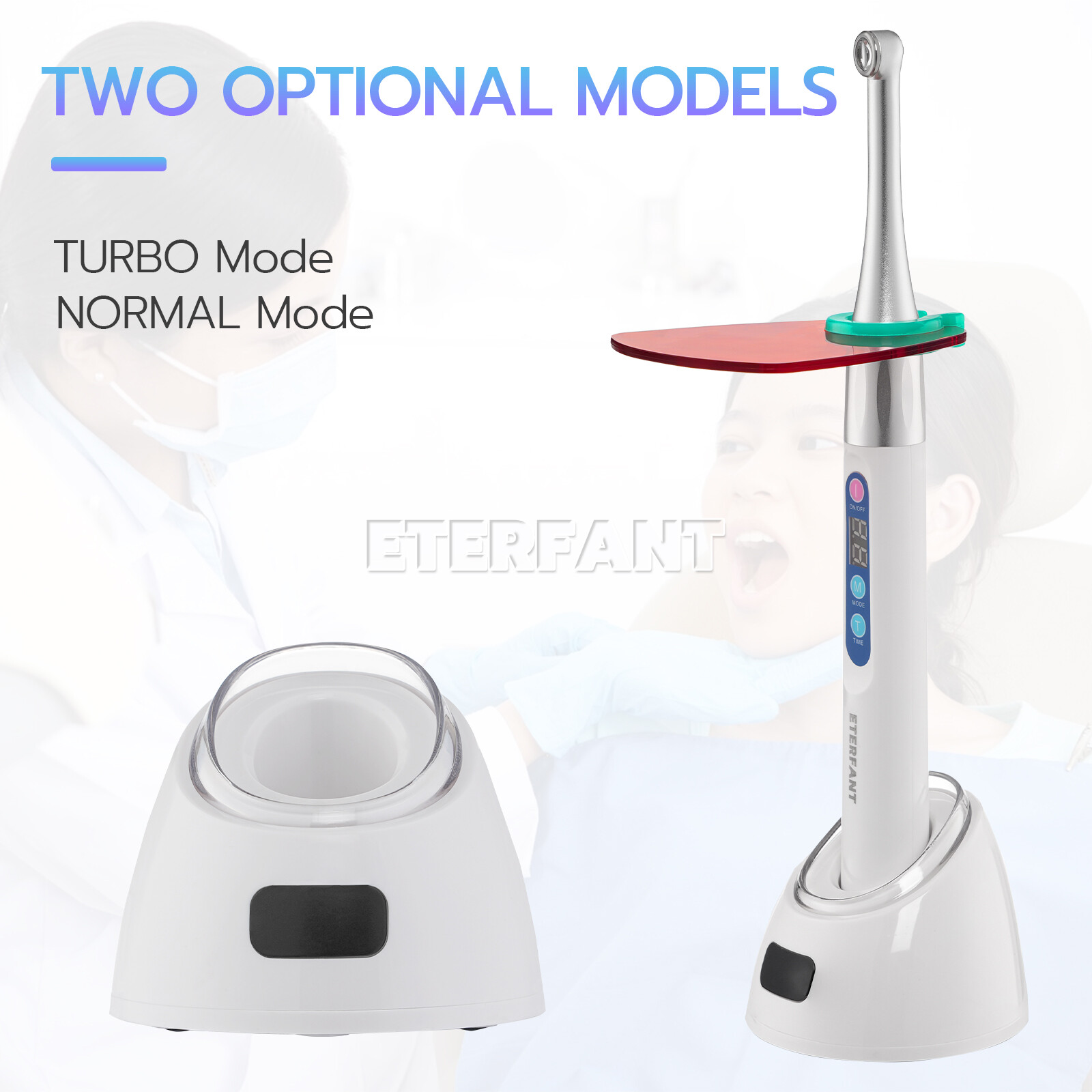 ETERFANT Original Dental iLED 1S Cure Curing Light Lamp 2500 MW/CM 2Colours