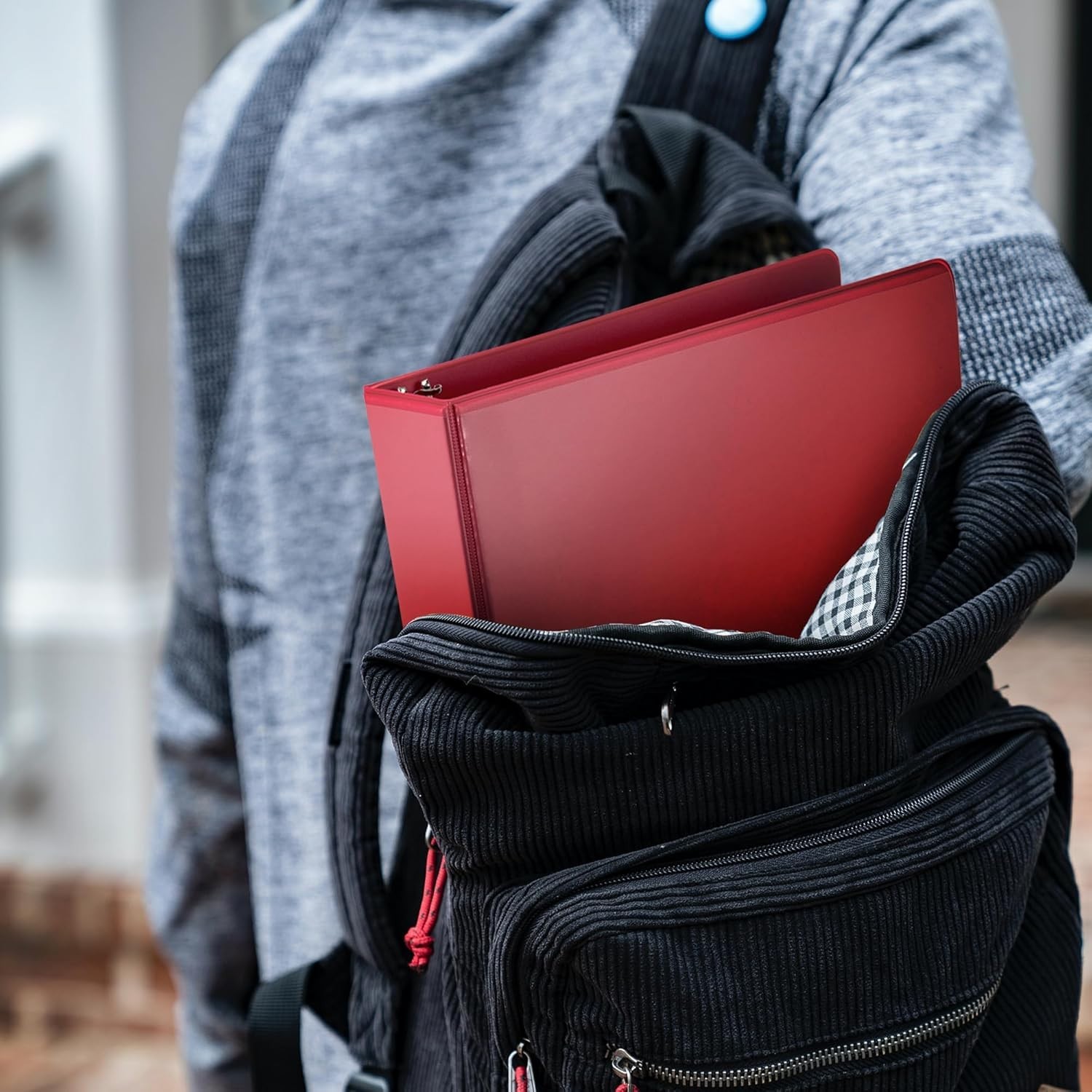 Eco-Friendly 0.5 Inch D-Ring Binder – Durable Red Design, 125 Page Capacity