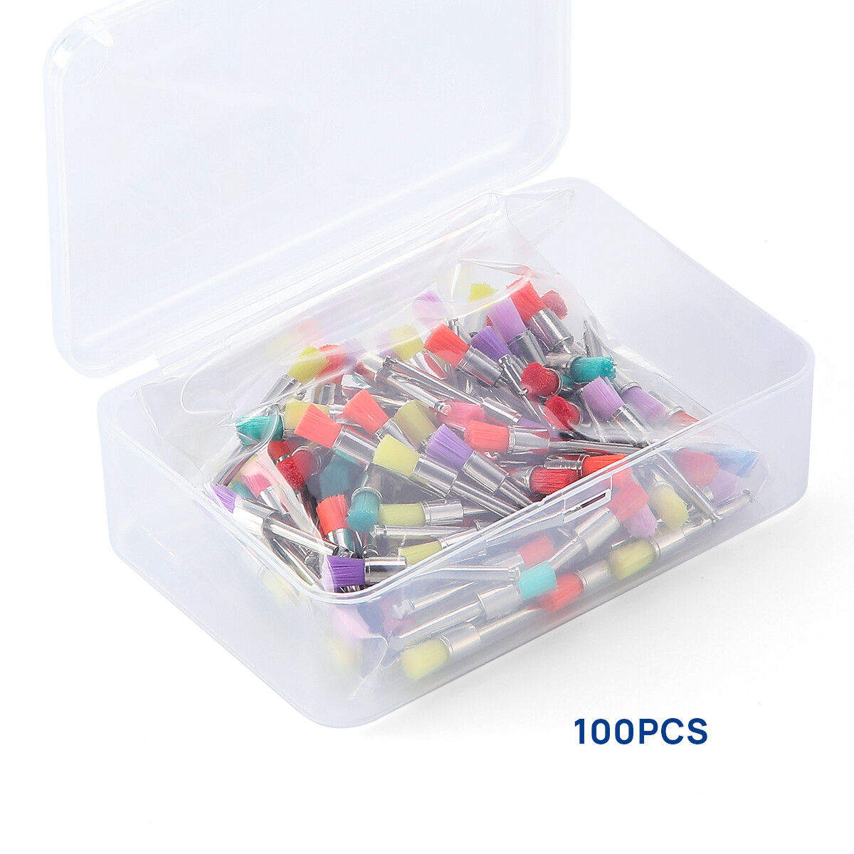 100Pc Dental Nylon Materials Closure Flat Polishing Polisher Prophylaxis Brushes