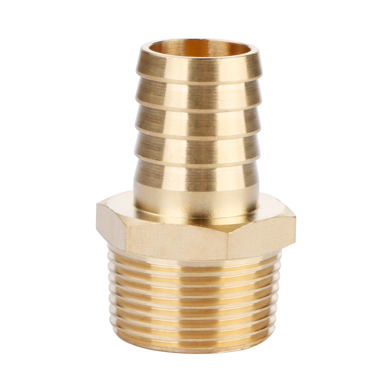 U.S. Solid 3/4″ Hose Barb Brass Fitting, NPT 3/4″ Male, 1pc