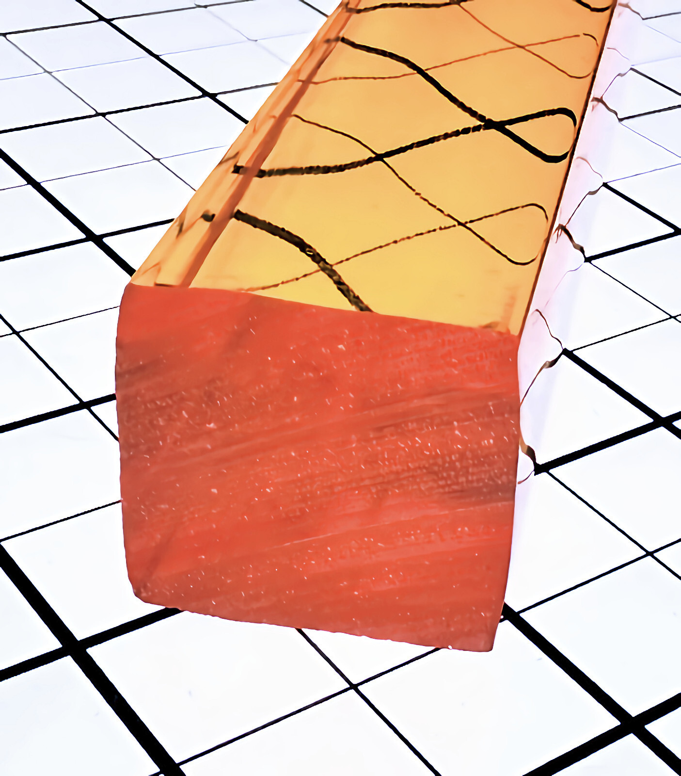 1” x 1″ x 12″ INCH SQUARE CLEAR AMBER TRANSLUCENT ACRYLIC ROD AQUARIUM SAFE!