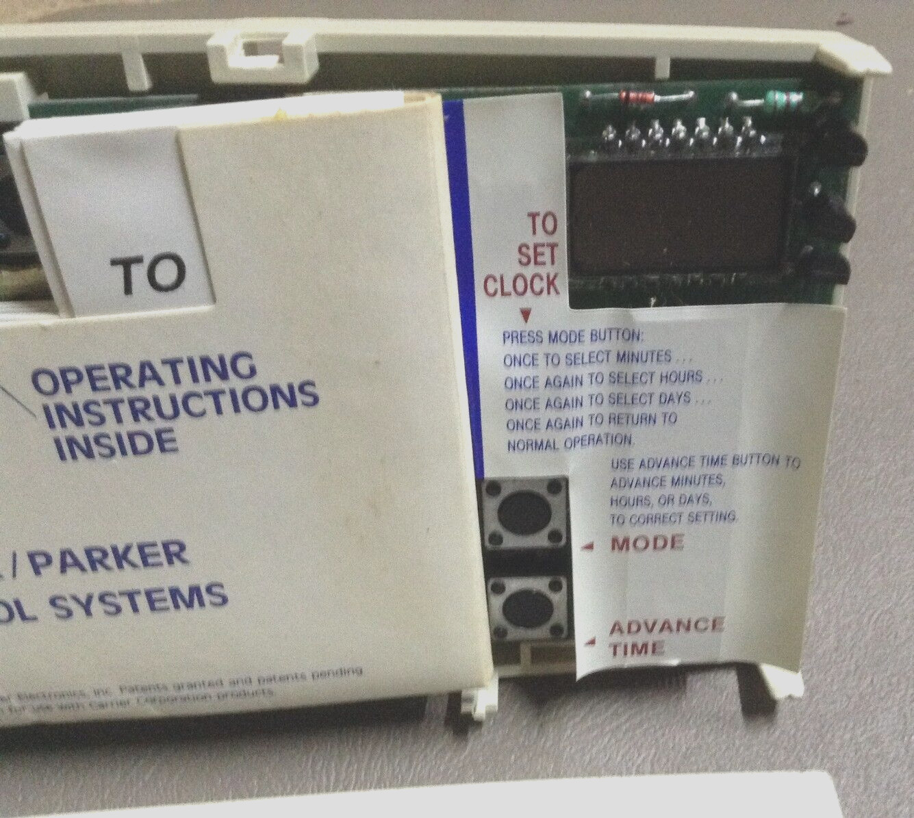 CARRIER MONITOR THERMOSTAT WITH TIME CLOCK MST04 FOR VVT, VAVVT & ELECTRONIC VAV