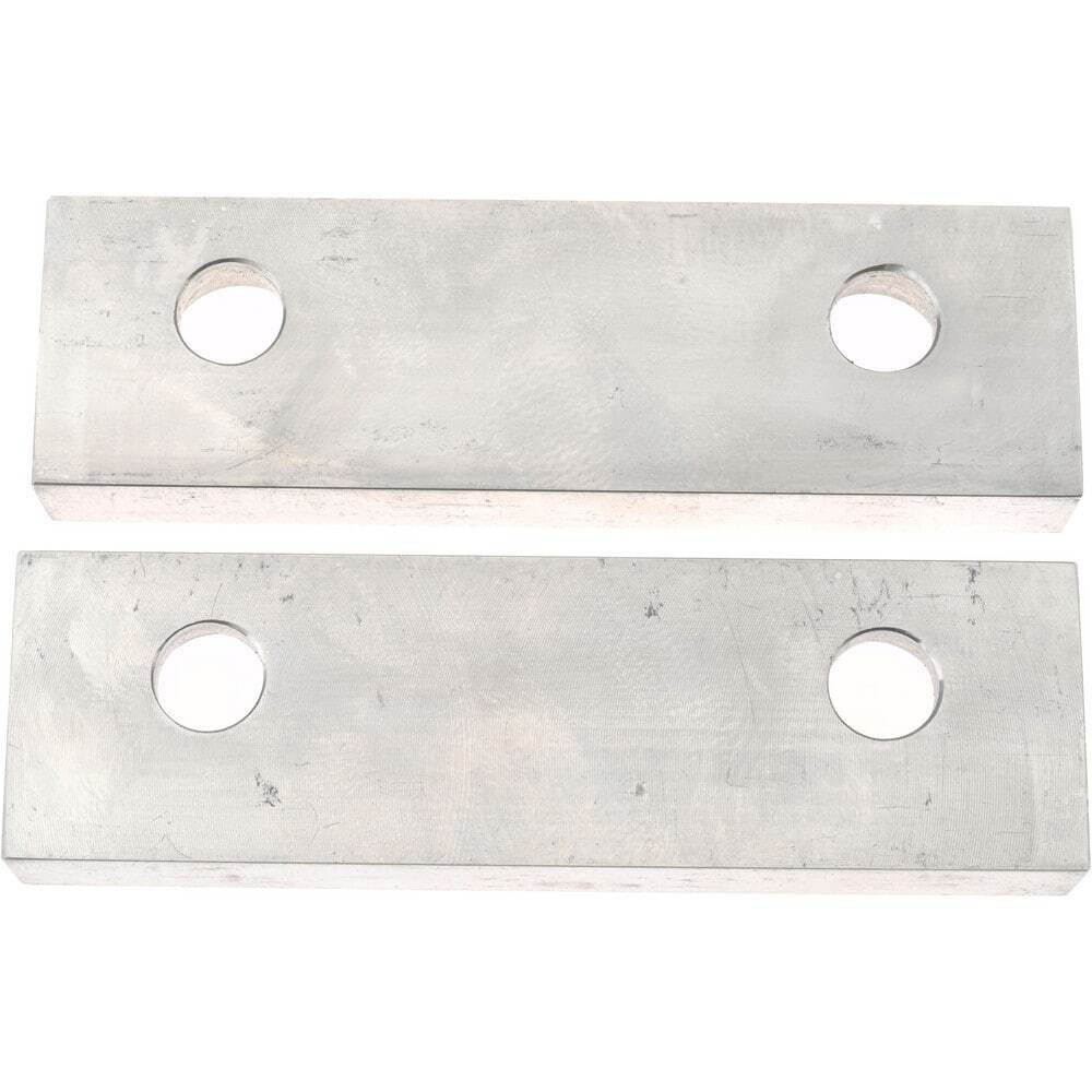 1 Pair Gibraltar Soft Aluminum Vise Jaws, Flat/No Step, 5/8″ Thick x 4″ Wide