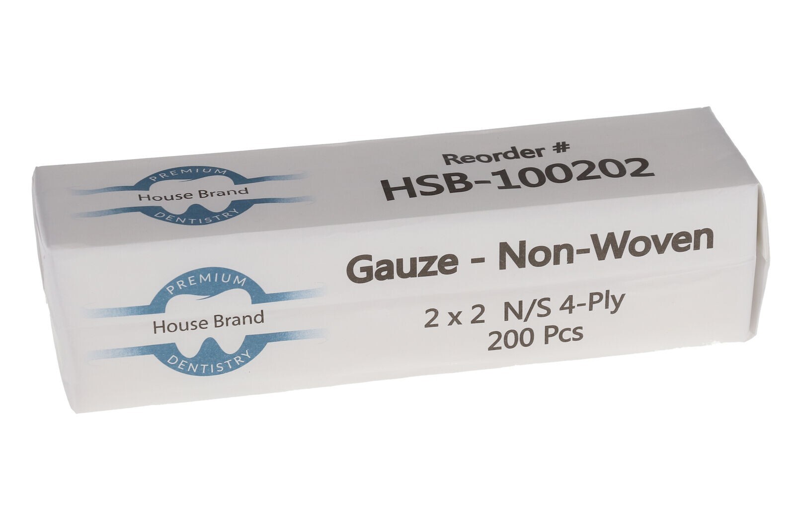 House Brand Dentistry 100202 Non-Woven Gauze 2″ X 2″ Non-Sterile 4-Ply 200pcs