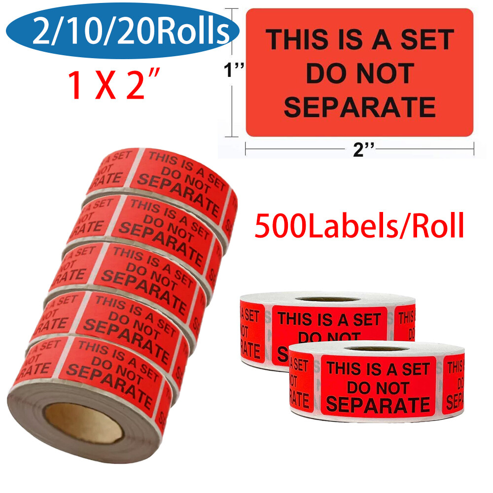 THIS IS A SET DO NOT SEPERATE Stickers Rolls FBA Packing Labels Self Adhesive