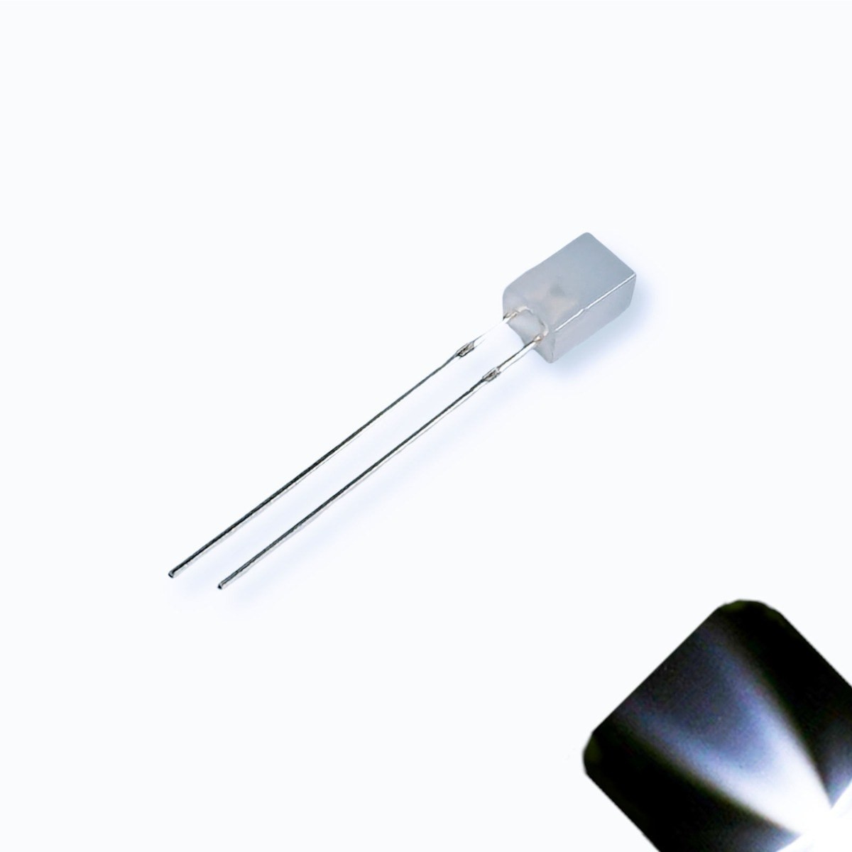 5 x 12v 3mm Cube Frosted Lens LED – Cool Clear White LED – Ultra Bright (5v-15v)