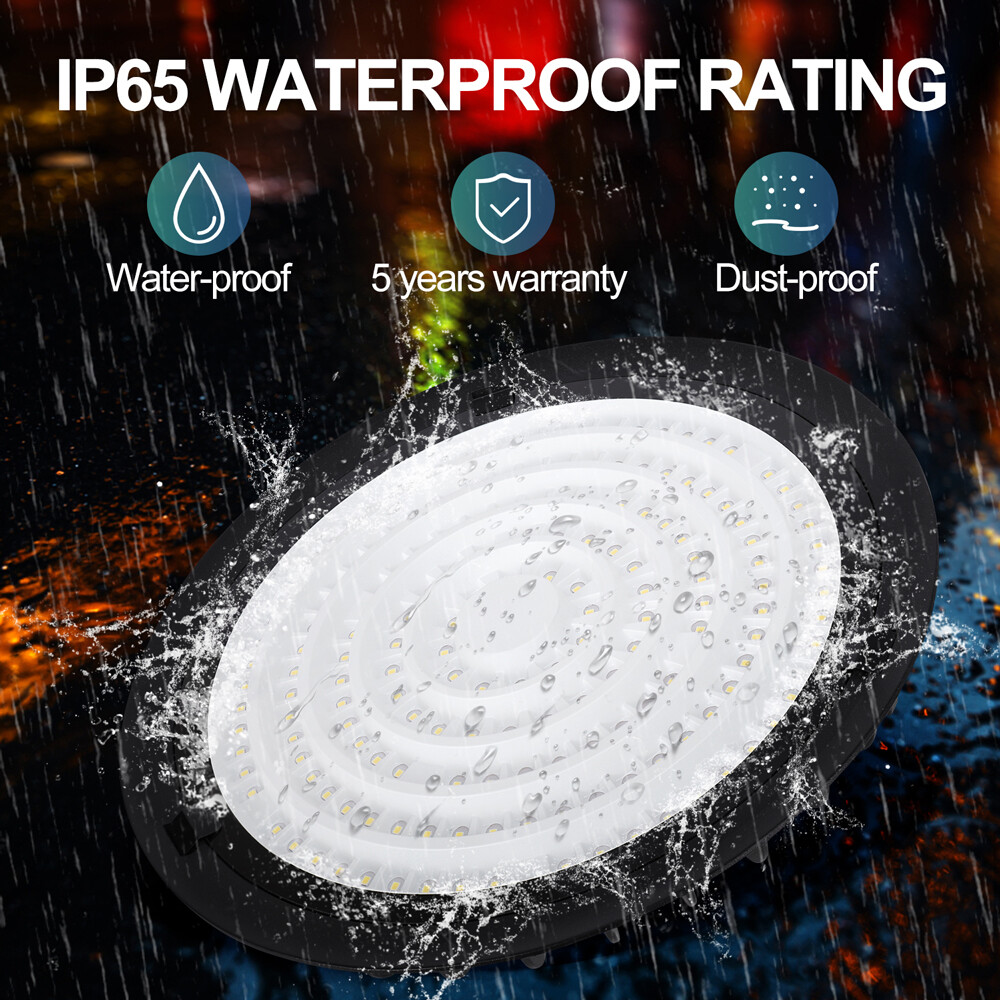 6 Pack 200W UFO Led High Bay Light Industrial Warehouse Commercial Light Fixture