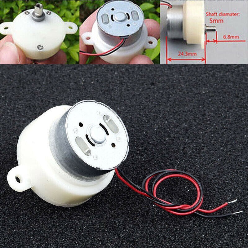 3-9V Small DC Gearmotor Micro Low Slow Speed Gear Motor Metal Gearbox Mini