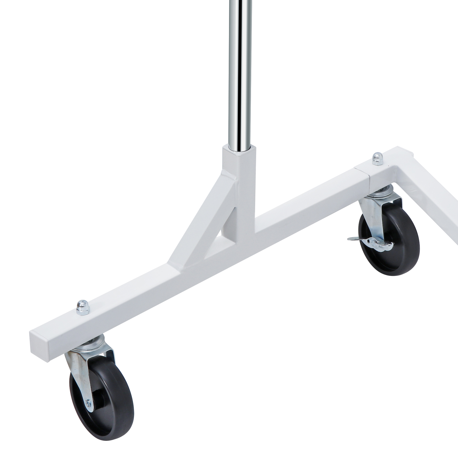 2PCS Z-Base Garment Rack Rolling Clothing Clothes Rack Sturdy Storage Shelf
