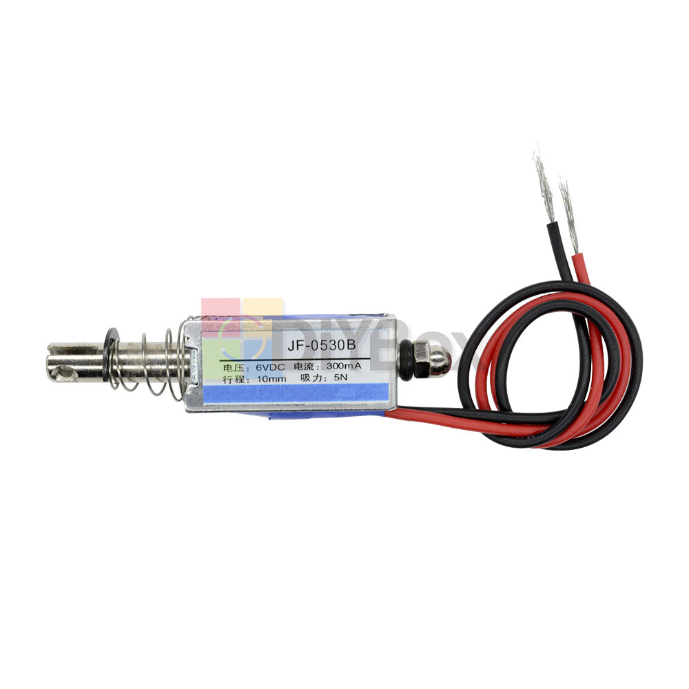 1-10PCS DC 6V 300mA 5N/10mm JF-0530B Pull-Push DC Solenoid Electromagnet