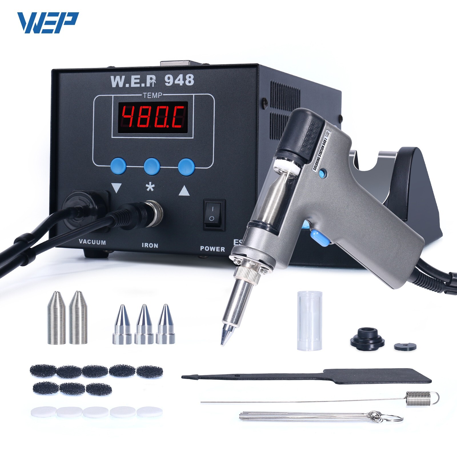 WEP 948 90W Suction Tin Gun Desoldering Station Vacuum Soldering Iron Station