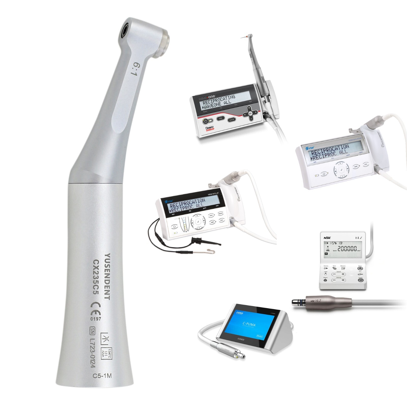 COXO Dental Endo Handpiece 6:1 10:1 Contra Angle Reciprocating For Dentsply NSK