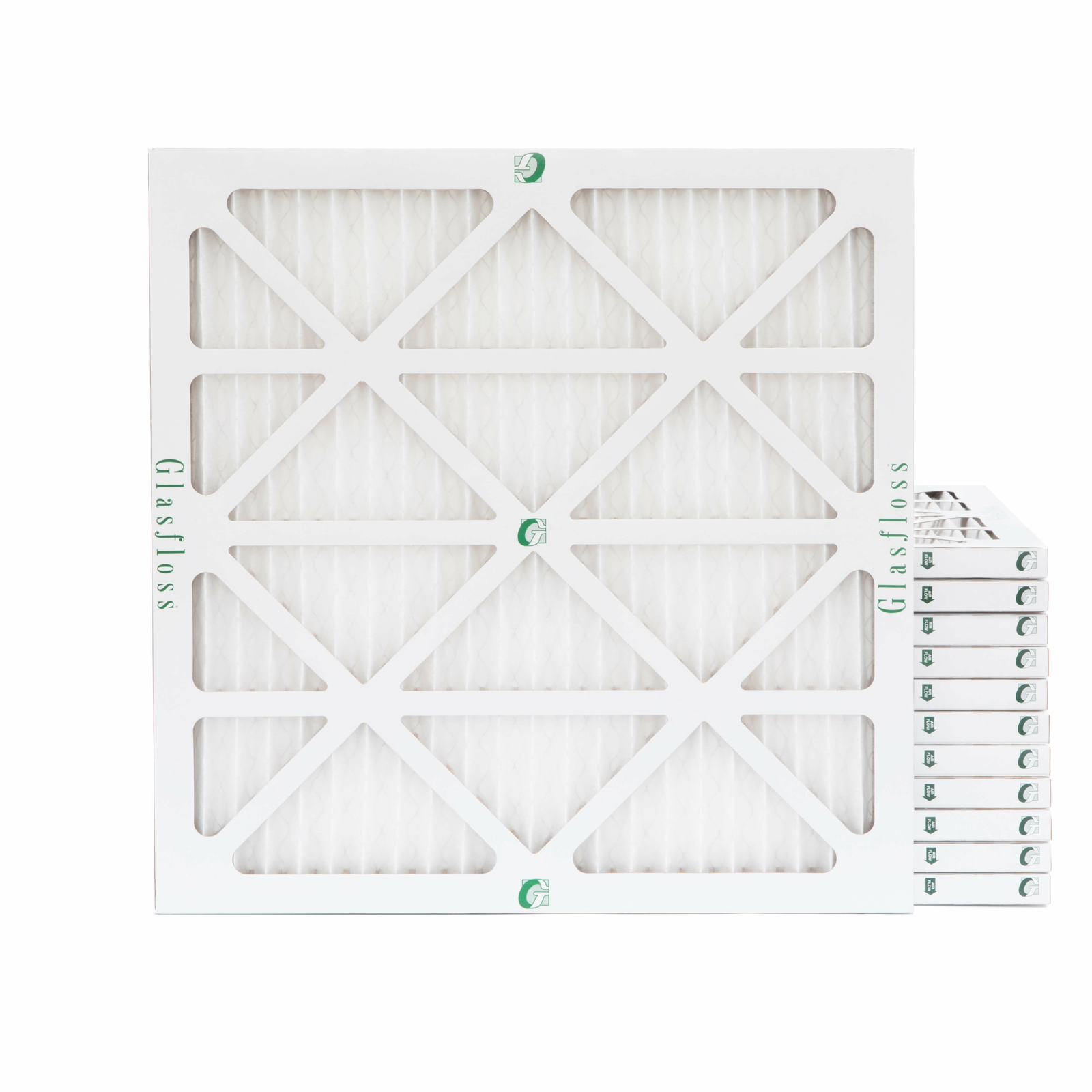 Glasfloss ZL 18x20x1 MERV 10 (FPR 7) Pleated HVAC Air Filters. Case of 12